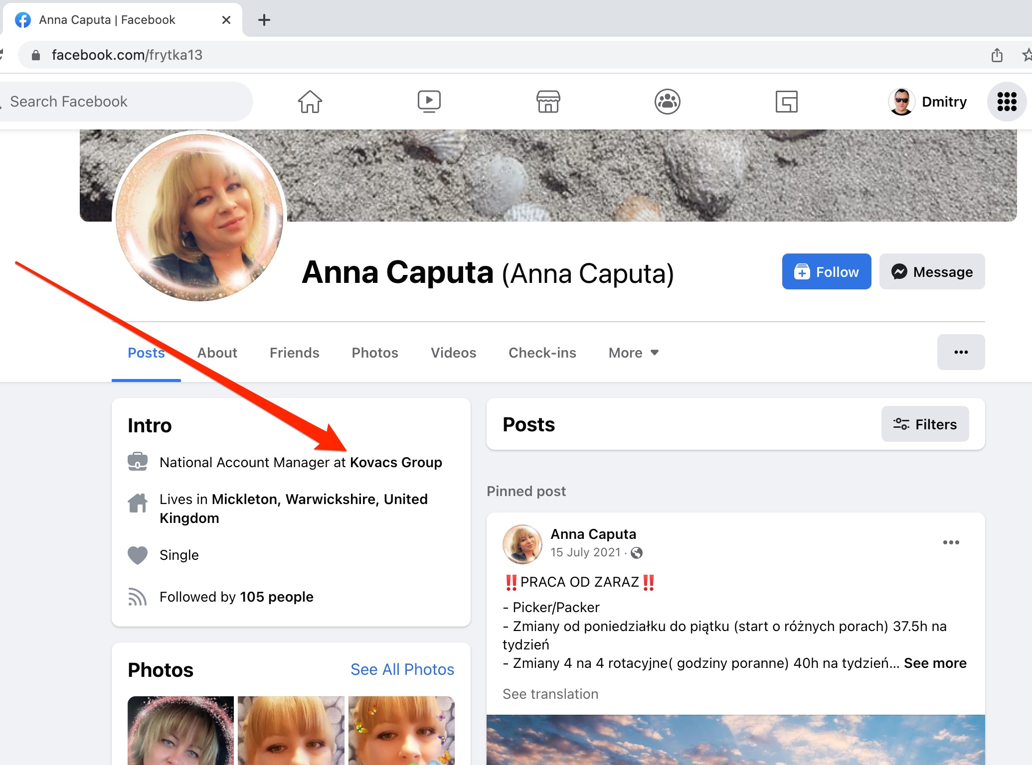 Anna Caputa Facebook Profile - National Account Manager at Kovacs Group.jpg